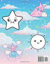 Moon , Sun & Star Coloring Book For Kids : Moon , Sun and Star Coloring Book with unique images to help children entertain and relax more after stressful school hours. (Little Cute) Majosta