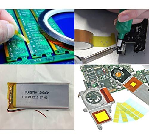 selizo High Temp Tape, 5 Pack Multi – Sized 1/8”, 15/64”, 15/64”, 15/32”, 5/64”, Heat Resistance Up to 280℃ (536℉) selizo