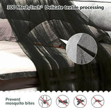 Mosquito Net Bed Canopy for Girls,King Canopy Bed Curtains Full Queen Size from Ceiling,Dome Mosquito Netting Bed Tent Twin Girls Princess Canopy Bed Black Decor for Baby Crib,Kid Bed and Adult Beds