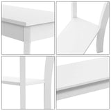ChooChoo Narrow Console Table, Chic Accent Sofa Table, Entryway Table, White ChooChoo