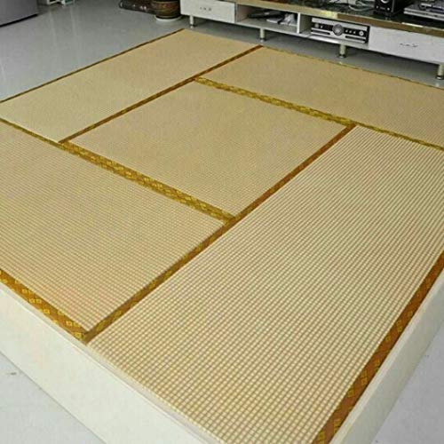 HUAWELL Japanese Traditional Interior Igusa Unit Tatami 1 Inch Thickness (Light Yellow, 80cm*80cm) HUAWELL