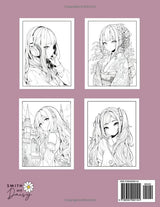 Anime Coloring Book for Teens: Beautiful Japanese Anime Girls Coloring Pages for Teens and Adults Lindesa