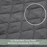 Exclusivo Mezcla Ultrasonic Reversible Full Queen Quilt Bedding Set with Pillow Shams, Lightweight Quilts Queen Size, Soft Bedspreads Bed Coverlets for All Seasons - (Grey, 90"x96") Exclusivo Mezcla