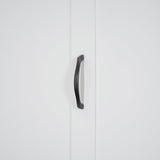 Merax Queen Murphy Bed with Wardrobe, Murphy Bed Cabinet Queen with Storage Shelves and LED Lights, No Box Spring Needed, White Merax