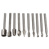 Yakamoz 2 Set of 10pcs 3mm 1/8 Inch Shank HSS Routing Router Bits Burr for Dremel Rotary Engraving Wood Working Tool YAKAMOZ