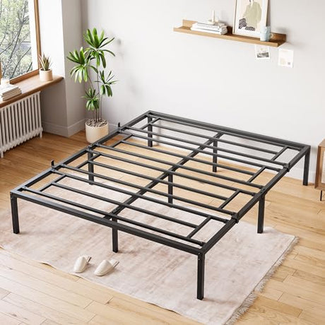 SunnyFurn Full Size Bed Frame,14 Inch Full Metal Platform Bed Frames, Heavy Duty Steel Slat, No Box Spring Needed, Mattress Foundation, Easy Assembly, No Noise and No Shaking SunnyFurn