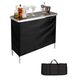 Portable Bar Table with Carrying Case and Skirt by Trademark Innovations Trademark Innovations
