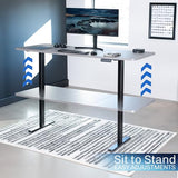 VIVO Electric Dual Motor Standing Desk Frame for 41 to 81 inch Table Tops, Frame Only, Ergonomic Standing Height Adjustable Base with Push Button Memory Controller, Black, DESK-V122EB VIVO