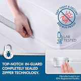 Guardmax Jersey Knitted Queen Zippered Mattress Encasement - Waterproof & Bed Bug Proof Mattress Protector - Comfortable, Soft, and Noiseless Zippered Bedding - Dust Mite Proof (60 x 80 x 12) Guardmax
