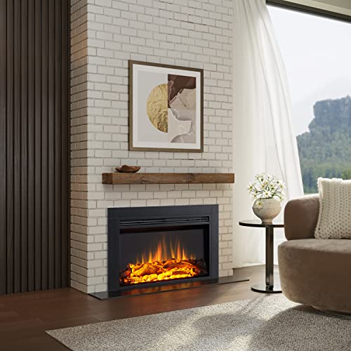 LegendFlame Jaden 36" W x 22" H (EF376) Electric Fireplace Insert with Front Trim Kit, Fire Crackling Sound, 750W/1500W Heater, Remote Control Legend Flame