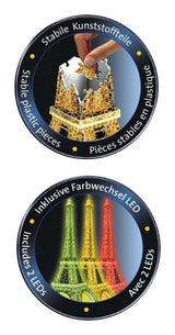 Ravensburger Eiffel Tower - Night Edition | 216-Piece 3D Jigsaw Puzzle for Kids and Adults | Precision Fit with Easy-Click Technology | Displayable & Durable Model | Over a Century of Quality Ravensburger