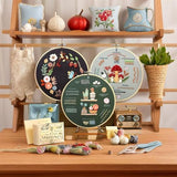 TIANLIN 4 Pack Embroidery Kit for Beginners,Adults DIY Starter Kit,Cross Stitching Kits with Flower Stamped Patterns,Hoop,Tools,Colorful Threads with Needles,Hand Craft Lover Gift