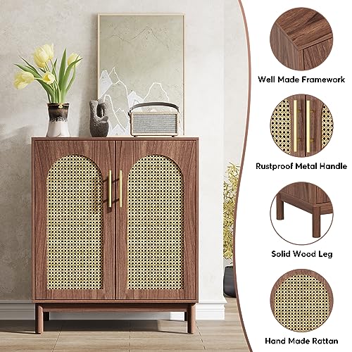 LITTLE TREE Modern Buffet Cabinet with Storage, 59 Inch Kitchen Sideboard Cabinet with 4 Doors, Coffee Bar Cabinet Storage Cabinet for Dining Room, Living Room LITTLE TREE