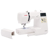 Janome JW8100 Fully-Featured Computerized Sewing Machine with 100 Stitches, 7 Buttonholes, Hard Cover, Extension Table and 22 Accessories Janome
