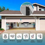 FCSOTSPS Garage Door Seal Top and Sides, 34.4FT Soft and Hard Composite Rubber Black Garage Door Weather Stripping Replacement, Universal Weatherproofing Garage Door Side Seal Strip FCSOTSPS