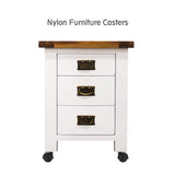 1.5 Inch Furniture Caster Wheels, Plastic Casters Set of 4, Plate Swivel Nylon Small Casters for Carts, Furniture, Baby Bed, Kitchen, Cabinet, Table (with Stainless Steel Screws) ANDUTEES