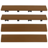 1 in. x 1 ft. Quick Deck Composite Deck Tile Straight Fascia (4-Pieces/Box) (Peruvian Teak) NewTechWood