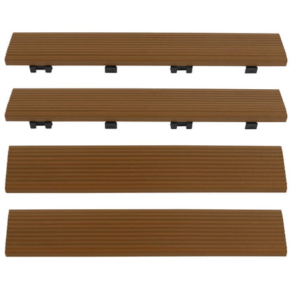 1 in. x 1 ft. Quick Deck Composite Deck Tile Straight Fascia (4-Pieces/Box) (Peruvian Teak)