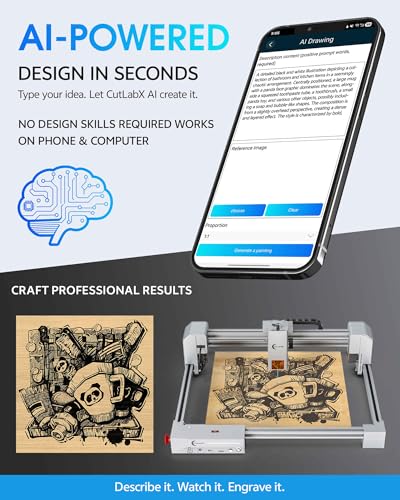 Carverall X1/JL9 20W Laser Engraver and Cutter with Air Assist, Laser Engraving Machine for Wood Metal Acrylic Glass Stone, Powerful DIY CNC Laser Cutter 11.8" x 11.8" 20000mW Class1 Carverall