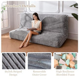 YOSHOOT 8 Inches Futon Mattress, Thick Futons Sofa Bed Couch, Floor Mattress for Adults, Shredded Foam Filling(Frame Not Included), Medium Firm, Full Size YOSHOOT