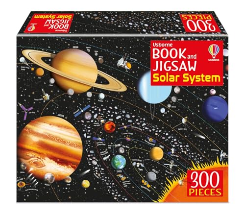Usborne Book and Jigsaw The Solar System: A Fascinating Exploration of Planets, Moons, and Spacecraft for Young Astronomers, Complete with a 300-Piece Puzzle and Informative Fold-Out Book Usborne