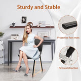 CLATINA Stacking Conference Room Chairs No Wheels, PU Leather Waiting Room Chair Armless Stackable Office Guest Chair with Metal Frames for Reception Lobby Side Training School, Black Set of 10 CLATINA