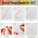 CreateJoy 5 PCS Book Shop Cross Stitch Bookmark Kits - Bookstore Counted Cross Stitch Kits for Beginners Adults, 14CT DIY Pattern Stamped Embroidery Bookmarks with Instructions Hand Embroidery Craft