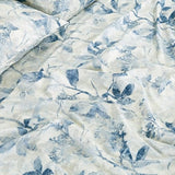 Chezmoi Collection Monica 3-Piece Tropical Floral Bed Sheet Set - Blue Gray White Textured Floral Printed Microfiber 14-Inches Deep Pocket Sheets & Pillowcases Set, Twin Chezmoi Collection