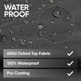 loriano Patio Furniture Covers 4 Piece, Outdoor Furniture Covers Waterproof, 600D Heavy Duty Lawn Patio Covers Set Grey-Black loriano