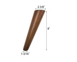 Walnut Color Round Solid Wood Furniture Legs Sofa Replacement Legs Perfect for Mid-Century Modern/Great IKEA hack for Sofa Legs, Couch Legs, Bed Legs, Coffee Table Legs (8 Inches,Set of 4) Sweet Melodi