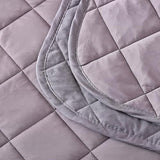 EVOLIVE Poly/Elastane Diamind Quilted All Season Light Weight Single Reversible Cooling Quilted Throw (Grey, Throw 50“x60”) EVOLIVE