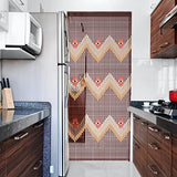 ANMINY Wood Bamboo Beaded Curtain 2 Panels Wooden Hanging Room Divider 52 Strands Decorative Handmade Door Bead Curtains Wall Panel Blinds for Doorway Restaurant Home Decor 35" x 76" - Wave Flower ANMINY