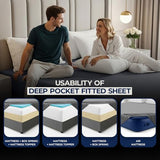 Utopia Bedding Extra Deep Pocket Twin XL Fitted Sheet, Fits up to 21 Inch Mattress - Hotel Luxury, Soft, Breathable and Comfy - Shrinkage and Fade Resistant - Easy Care (Grey) Utopia Bedding