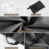 YUCOBE 72" x 66" Cubicle Curtain for Office Privacy Curtains for Room Divider Door, Desk Shade for Cubicle to Block Ligh, Temporary Door for a Room Privacy, 1Pcs with 4 Hook, Black YUCOBE