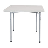 Office Star Resin Sqaure Multipurpose Table with Collapsible Legs, Indoor Outdoor Use for Banquets, Picnics, and Parties, 36 Inch, Square Office Star