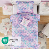 Kaleido Space Twin Comforter Set for Girls- 3 Pieces Glow in The Dark Mermaid Twin XL Bedding Set with 1 Comforter, 1 Decor Pillow & 1 Pillow Shams Kaleido Space