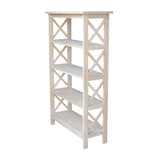 International Concepts 4-Tier X-Sided Bookcase, Unfinished IC International Concepts