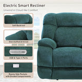 EONIX Dual Motor Zero Gravity Power Recliner Chair, 400lbs Lay Flat Recliner Sofa Chair, Independent Adjustable Footrest and Backrest, Cozy Padding and Cushion, SXXY007032, Forest Green
