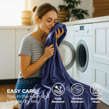 Pure Bedding Satin Sheets Twin Hotel Luxury Silky Bed Sheets - Extra Soft 1800 Microfiber Sheet Set, Wrinkle, Stain Resistant - Deep Pocket Fitted Flat Sheet, Pillow Cases (3-Piece, Midnight Blue) Pure Bedding