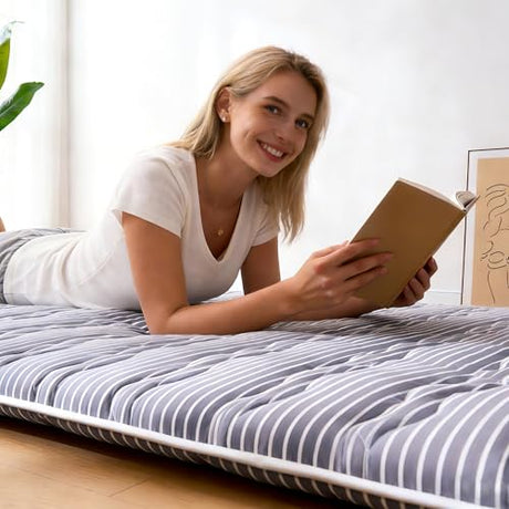 jzbearapt Premium Foam Japanese Floor Mattress Futon Mattress,100% High Density Comfortable Foam,Thicken Tatami Mat Sleeping Pad,Portable Kids Adults Sleeping Mats for Guest Room, Dormitory jzbearapt