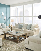 Signature Design by Ashley Monaghan Vintage Sofa with Accent Pillows, Reversible Cushions and Rolled Arms, Beige Signature Design by Ashley