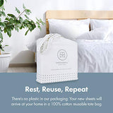 Threadmill 100% Cotton Sheets for Queen Size Bed - 600 Thread Count Queen Bed Sheets Set with 16” Deep Pocket - Sateen Weave 4-Piece Bedding Set with Cooling Effect, White Threadmill