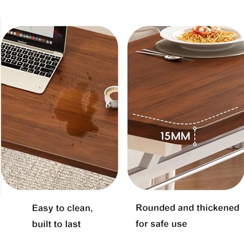 HSPLXYT Manual Adjustable Desk Standing Desk Study Table Gaming Desks Movable Writing Table Computer Desks for Home, Office, Workstation; Multifunctional Bedside Table(Gray,100cm/39.37in) HSPLXYT