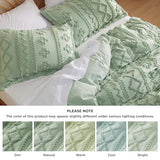 Bedsure Boho Twin Duvet Cover, Soft & Comfortable Elegant Design Boho Bedding for Decoration, Machine Washable Comforter Cover for All Seasons,Includes 1 Duvet Cover & 1 Pillow Sham,Light Green Bedsure