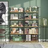 NUMENN 5-Tier Modern Bookshelf - Stylish Storage Organizer for Home & Office in Natural Finish NUMENN