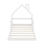 Harper & Bright Designs Twin House Bed Frame with Solid Wood Slats - White Harper & Bright Designs