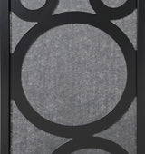 Roundhill Furniture Tavari 4-Panel Room Divider, Decorative Folding Freestanding Privacy Screen, Black Roundhill Furniture