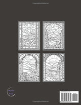 Wonderful Calm: A Stained Glass Relaxing and Calming Coloring Book For Adults (Wonderful Calm Relaxing Coloring Books) WoodArtSupply