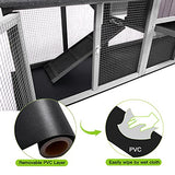 Rabbit Hutch Indoor Outdoor Bunny Cage with Large Run,Chicken Coop Wooden Small Animal House Upgrade with Bottom PVC Layer,Waterproof Roof GUTINNEEN