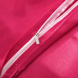Famanti Bedding Luxury Satin Duvet Cover - Soft Satin Queen Set, 3 Pcs Luxury Silky Sheets, Silk-Like Smooth and Wrinkle Resistant,Queen Size, Zipper Closure, Women's Gift (Hot Pink, King 104”×90“) Famanti